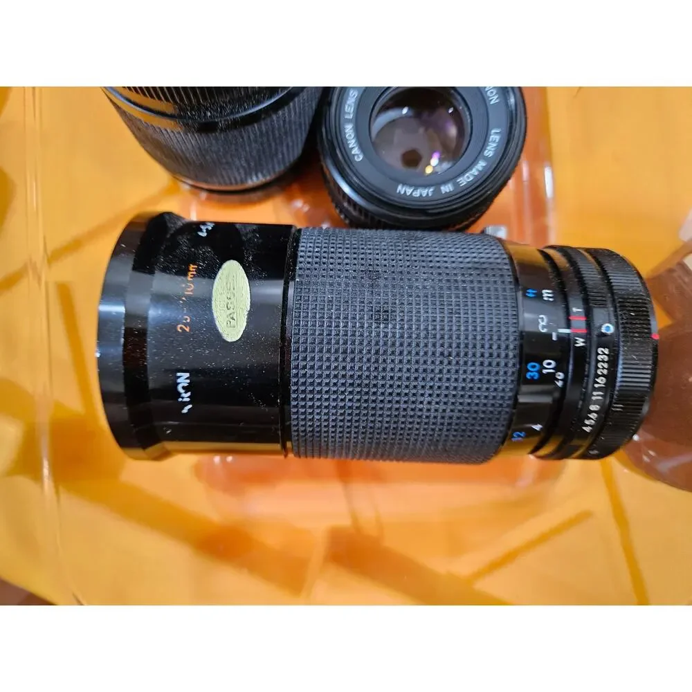 Vintage Camera Lens Lot of 5 Canon FD 50mm f/1.4, FD 50mm f/1.8, Suntar, Phoenix
